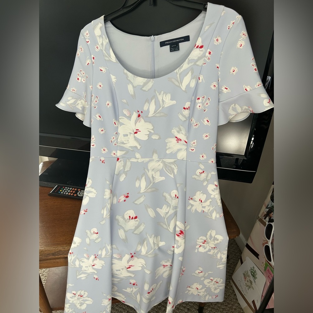French connection floral flutter dress